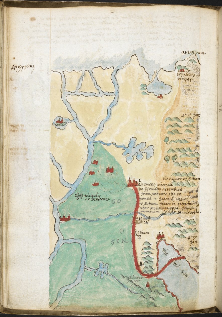 Map of North Africa, from a notebook comprising an historical gazetteer, library-lists, etc.; c.1606-08 by Walter Raleigh