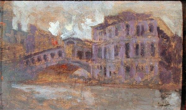 The Rialto Bridge and Palazzo Camerlenghi by Walter Richard Sickert