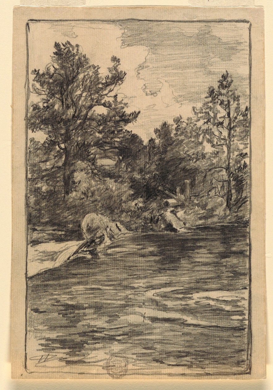 River and Trees, 1880–90 by Walter Shirlaw
