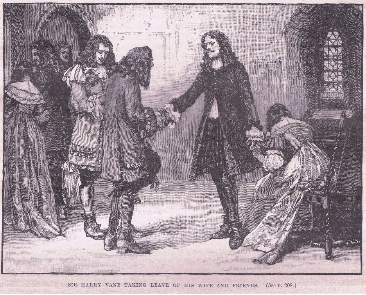 Sir Henry Vane Taking Leave of His Wife and Friends by Walter Stanley Paget