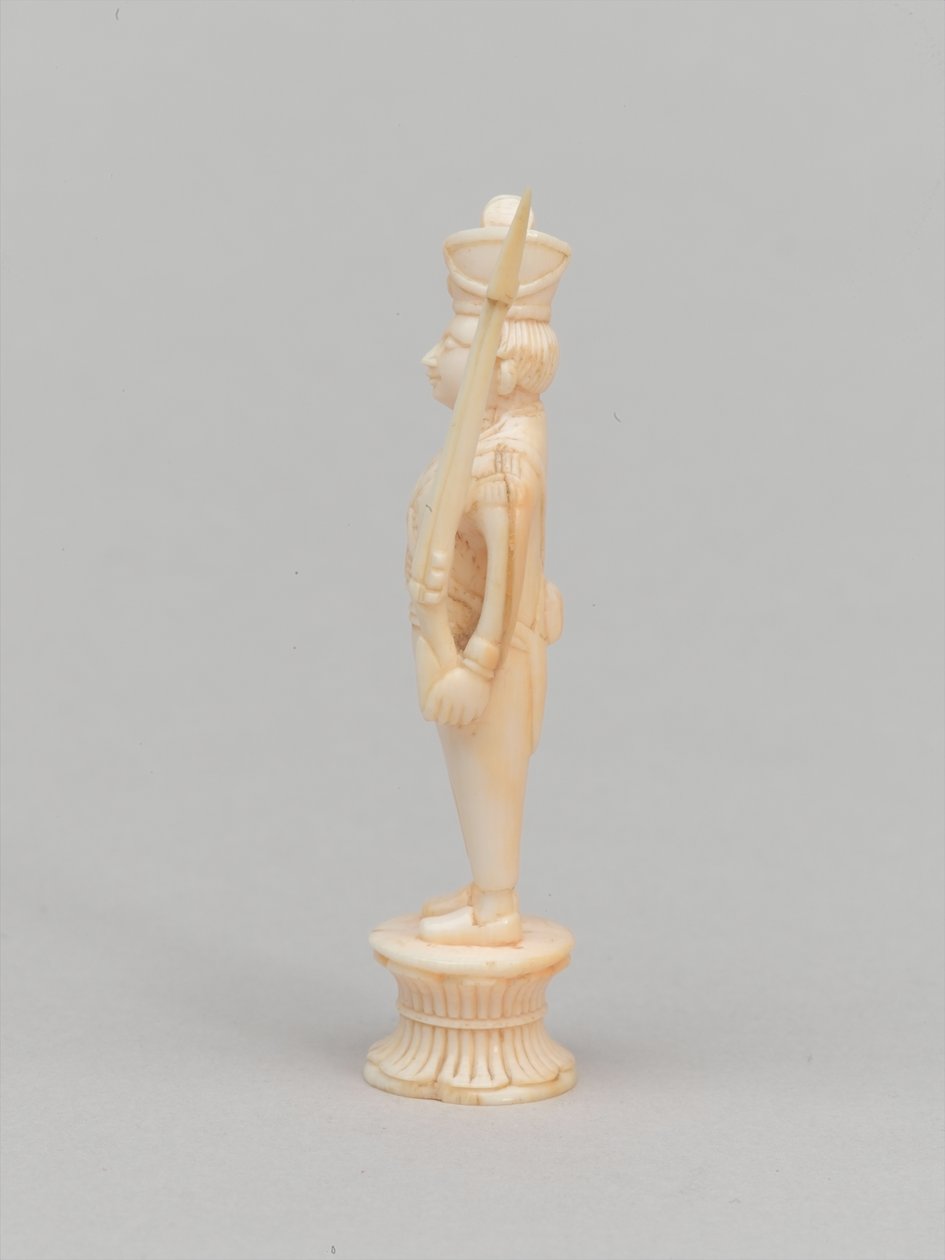 White pawn, chess piece, India by Walter Stanley Paget