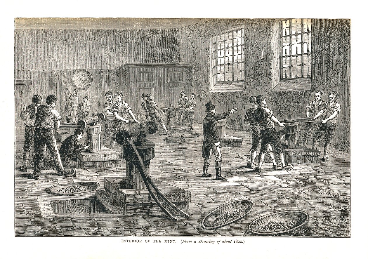 The Interior of the Mint from a Drawing of About 1800, 1878 by Walter Thornbury