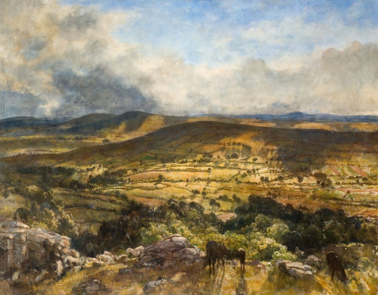 Widecombe In The Moor, Devon, 1922 by Walter Westley Russell