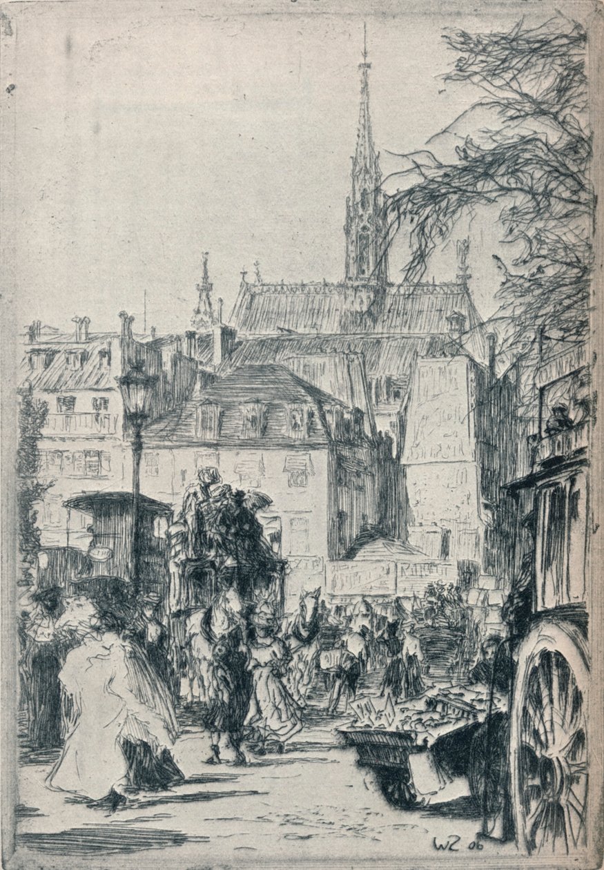 Place St. Michel, Paris, c1913 by Walter Zeising