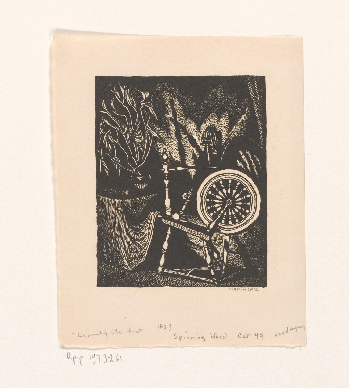Spinning Wheel by Wanda Gág (signed by artist)