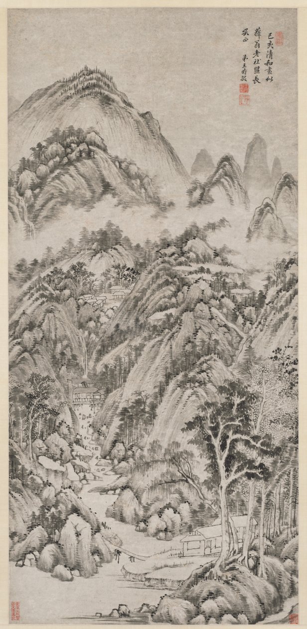 Mountain Village Embraced by the Summer by Wang Shimin