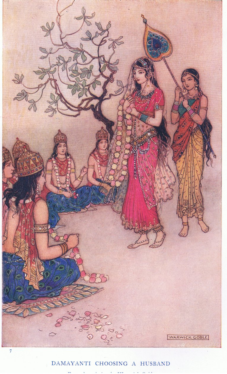 Damayanti Choosing a Husband by Warwick Goble