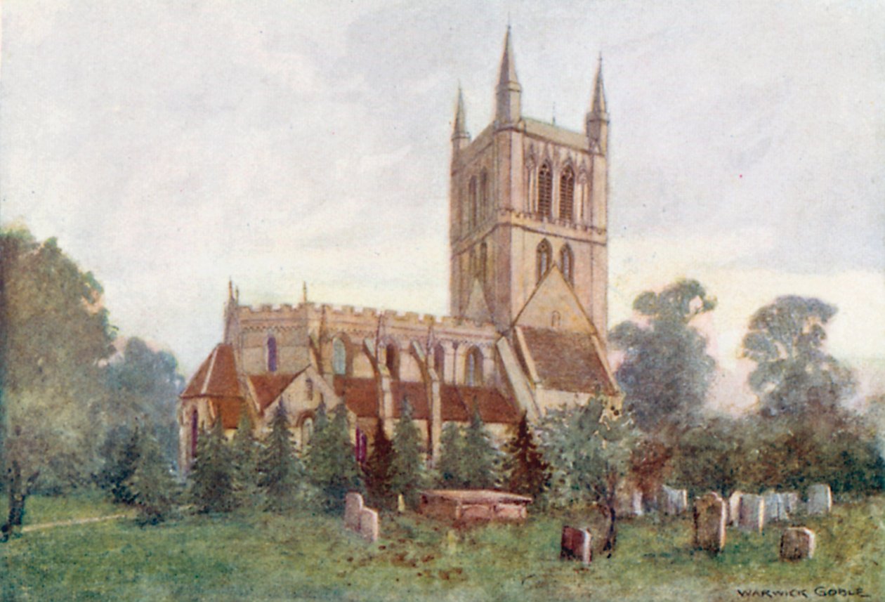 Pershore Abbey by Warwick (after) Goble