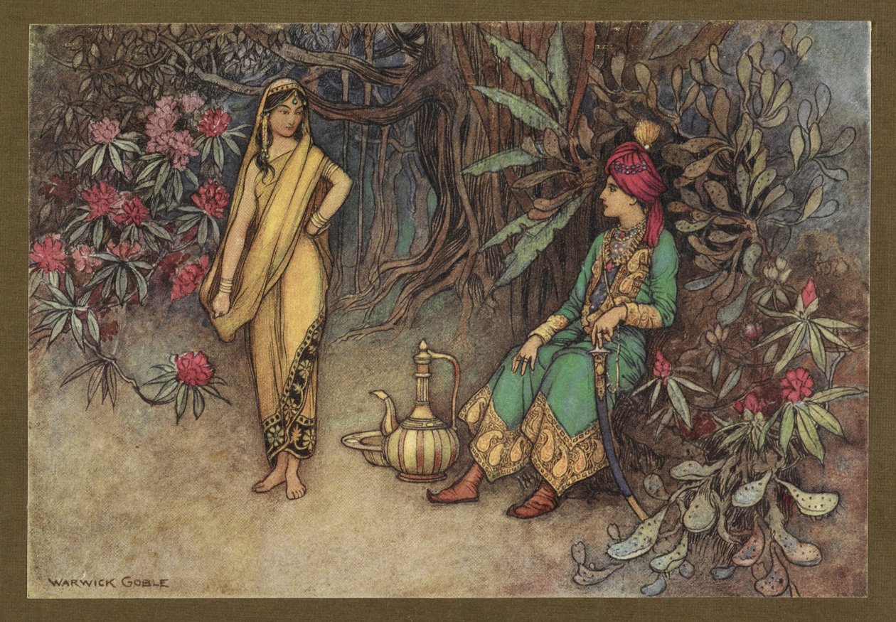 Plate 12: You would adorn the palace of the mightiest sovereign, from Folk-Tales of Bengal by Warwick Goble