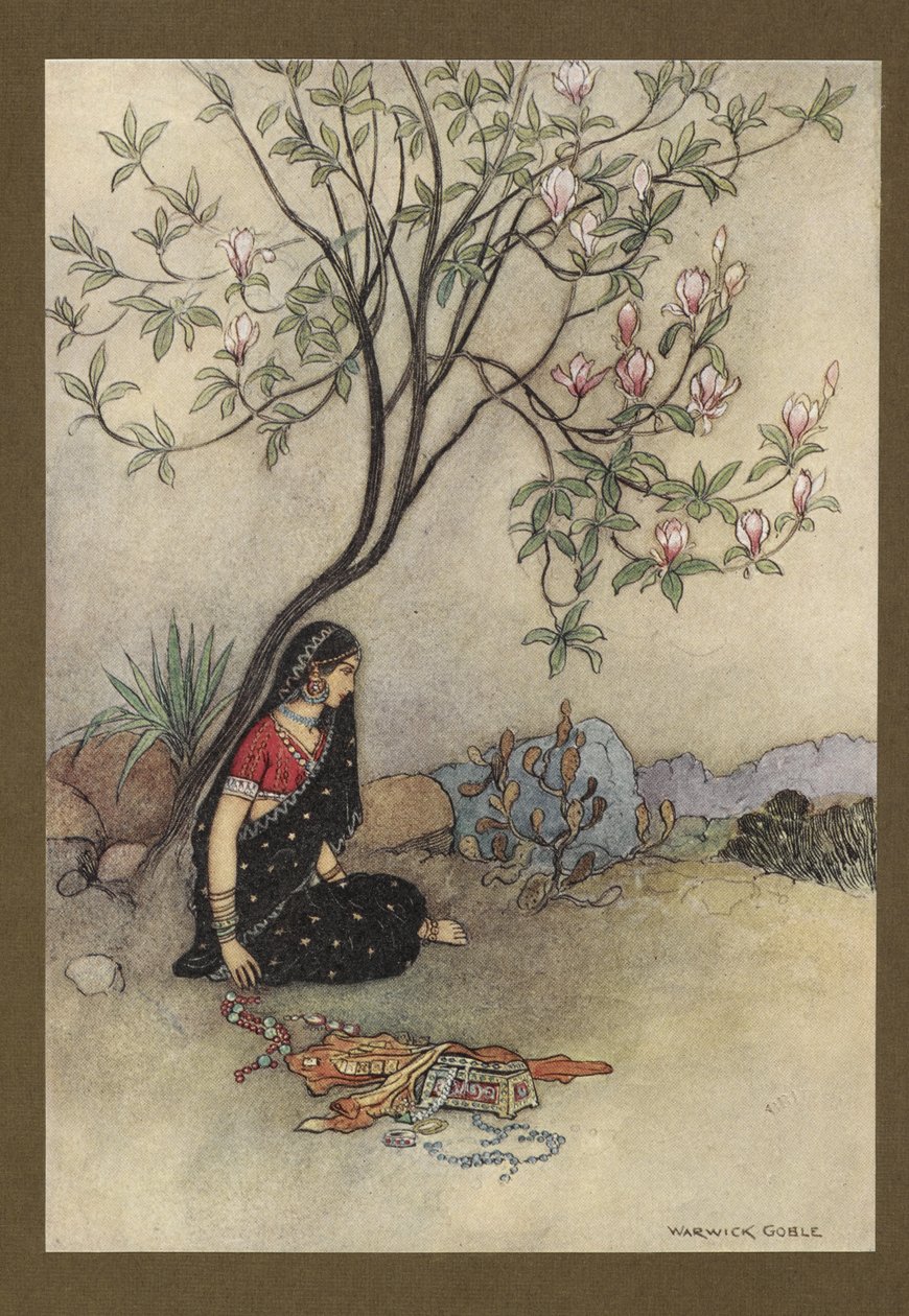 Thus the Princess Was Deserted, from Folk-Tales of Bengal by Warwick Goble