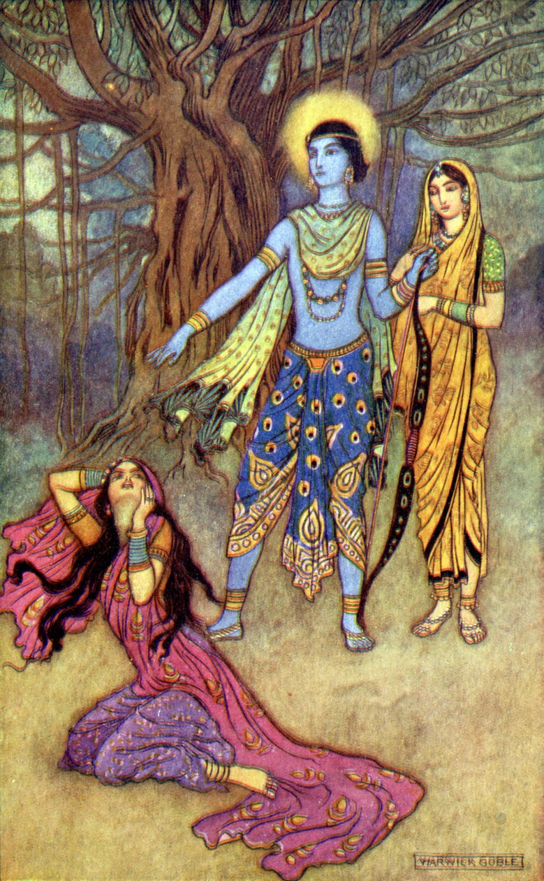 Rama spurns the demon lover by Warwick Goble