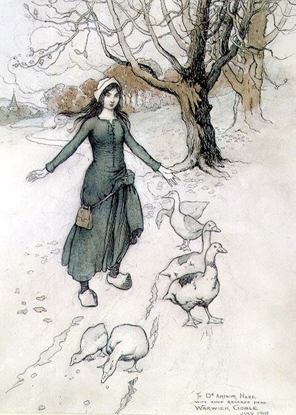 The Little Goose-Girl by Warwick Goble