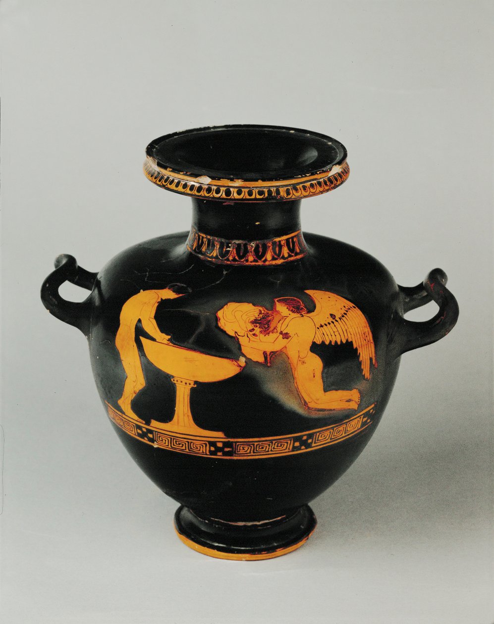 Woman Standing Before a Cup-Shaped Vase by Washing Painter (attr. to)