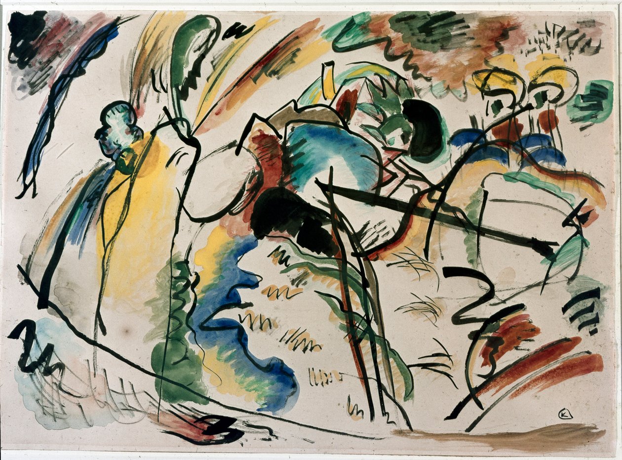 Expressionism: Study for Painting with White Form by Wassily Kandinsky