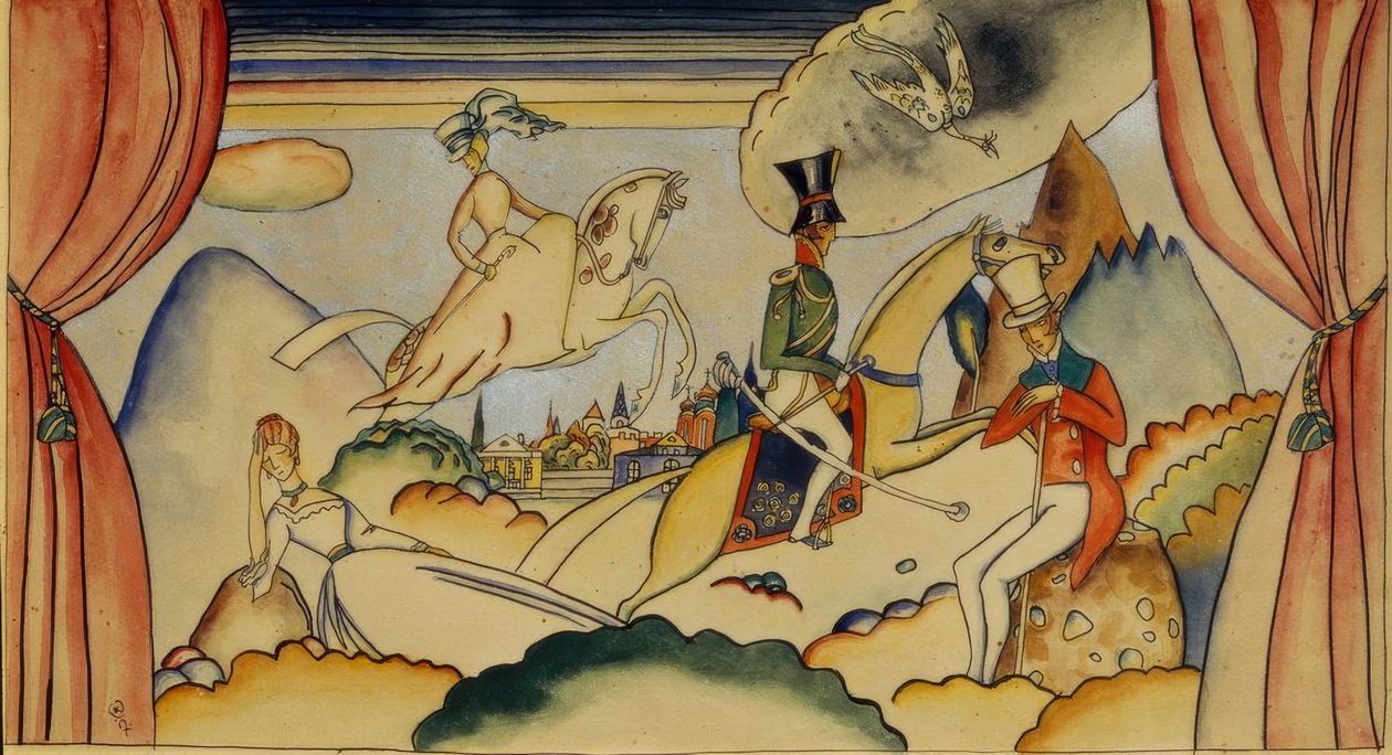 Scene with an Officer by Wassily Kandinsky