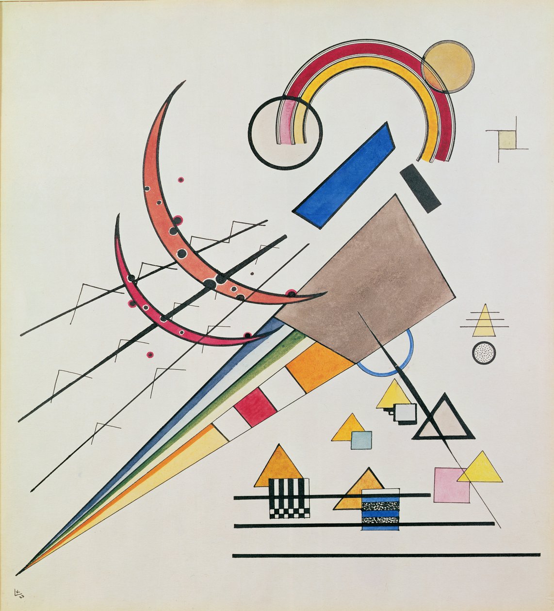 With the Triangle by Wassily Kandinsky