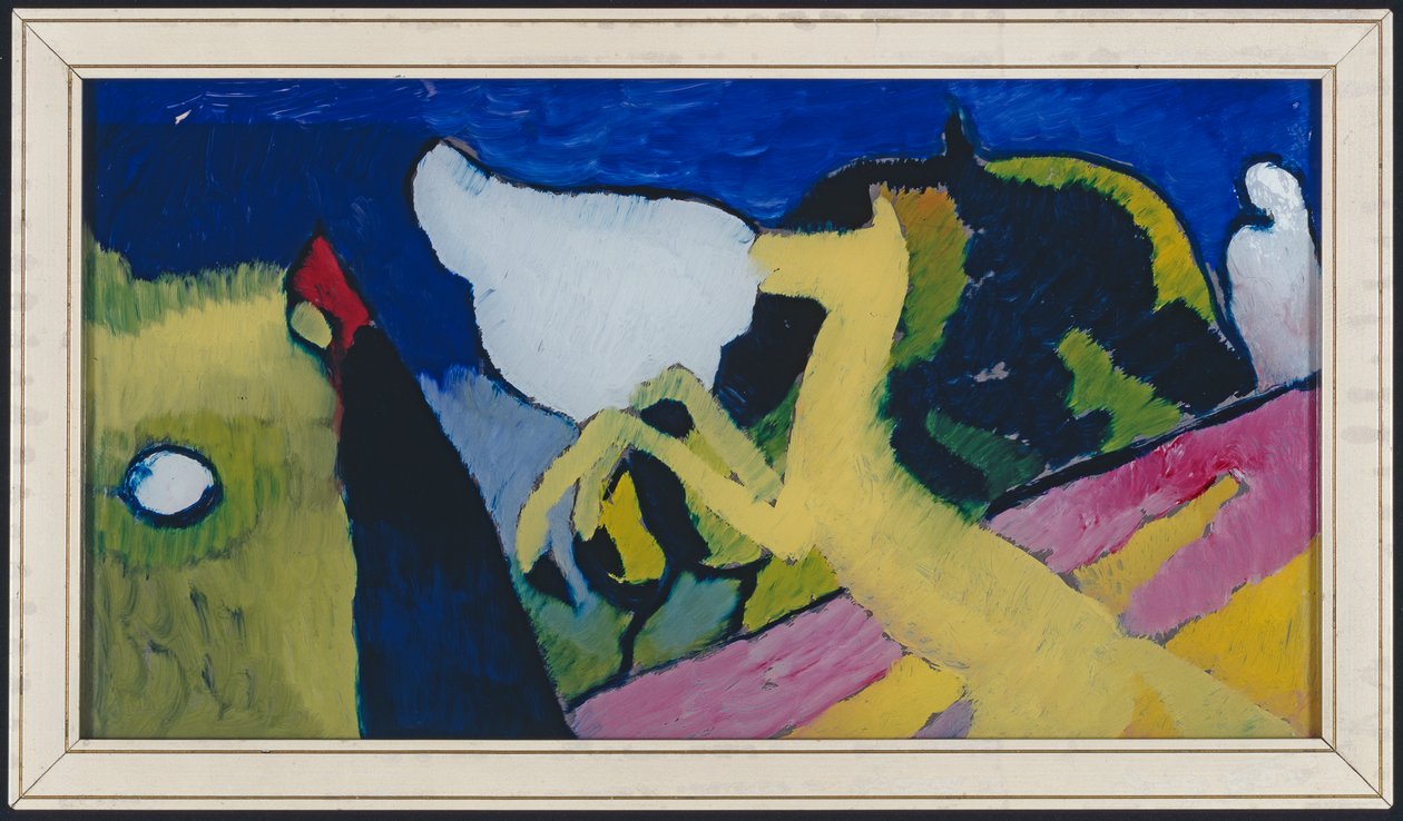With Yellow Horse by Wassily Kandinsky