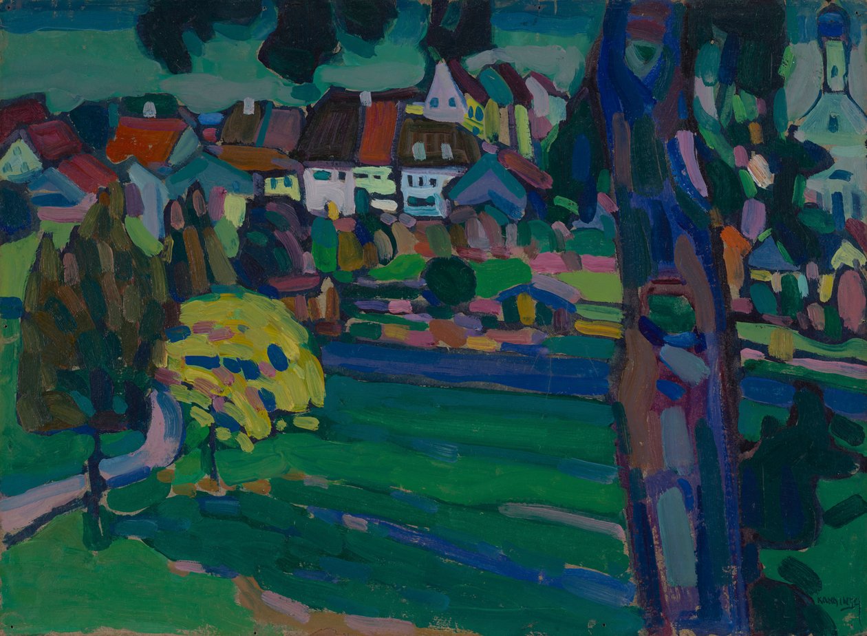 Murnau – Study for "Landscape with Tree Trunk" by Wassily Kandinsky