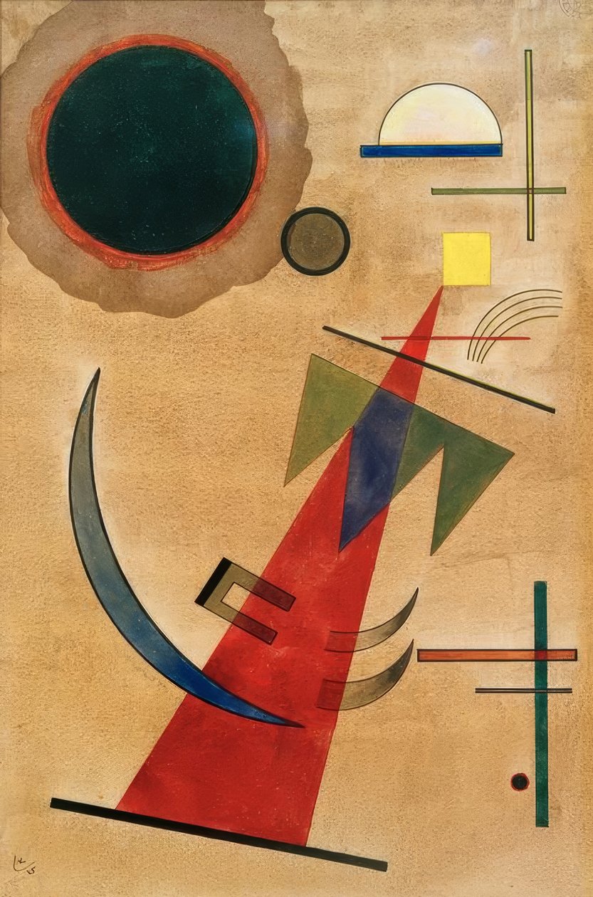 Red in Pointed Shape by Wassily Kandinsky: Fine art print