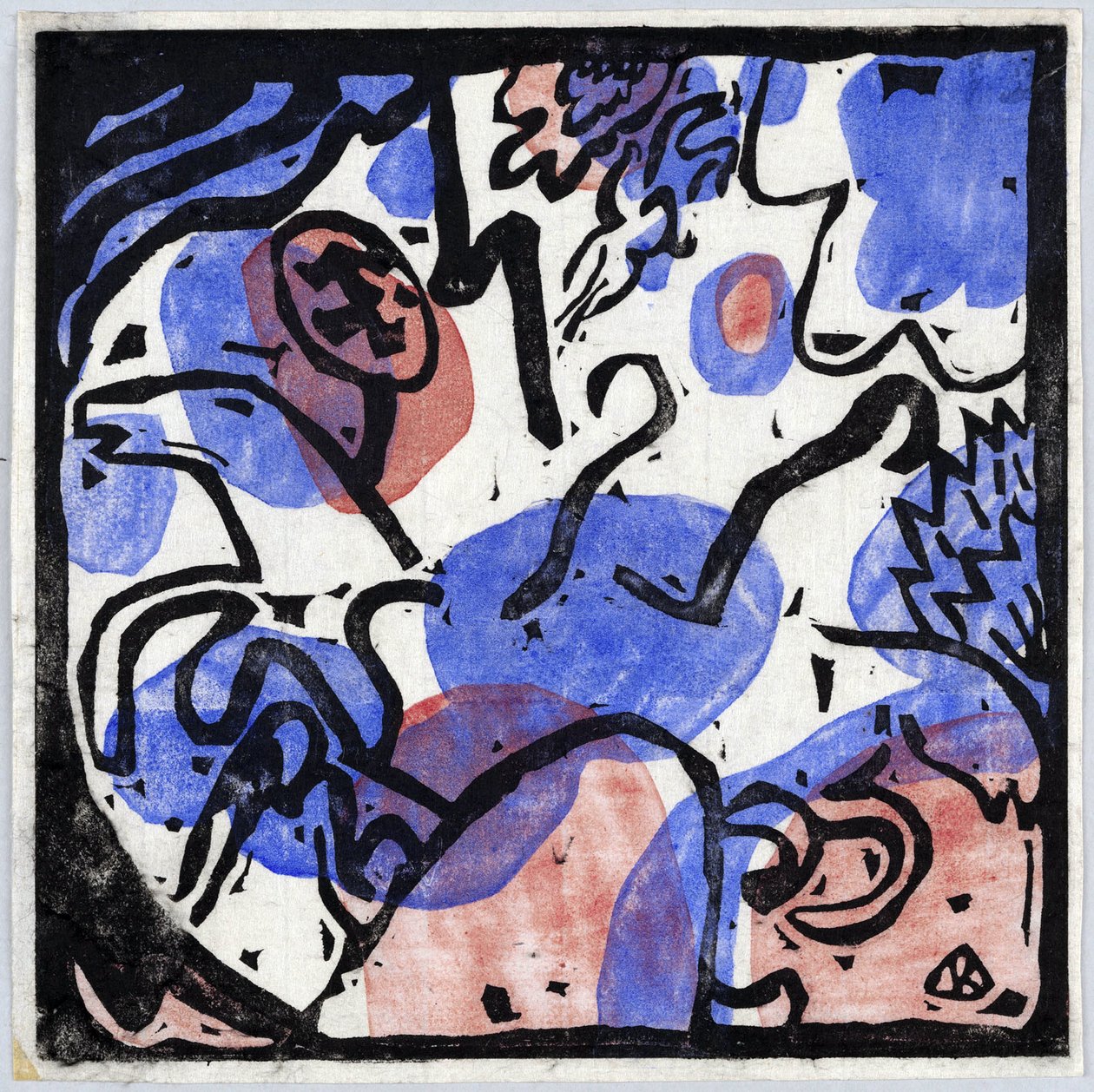 Three Riders in Red, Blue, and Black by Wassily Kandinsky