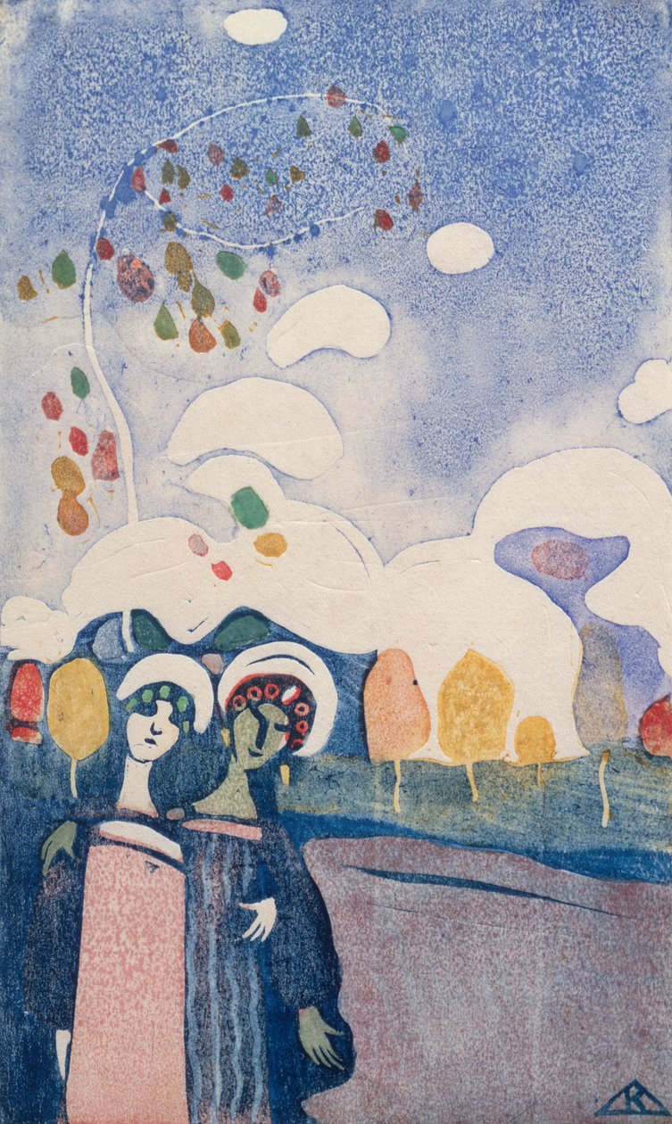 Two Girls by Wassily Kandinsky