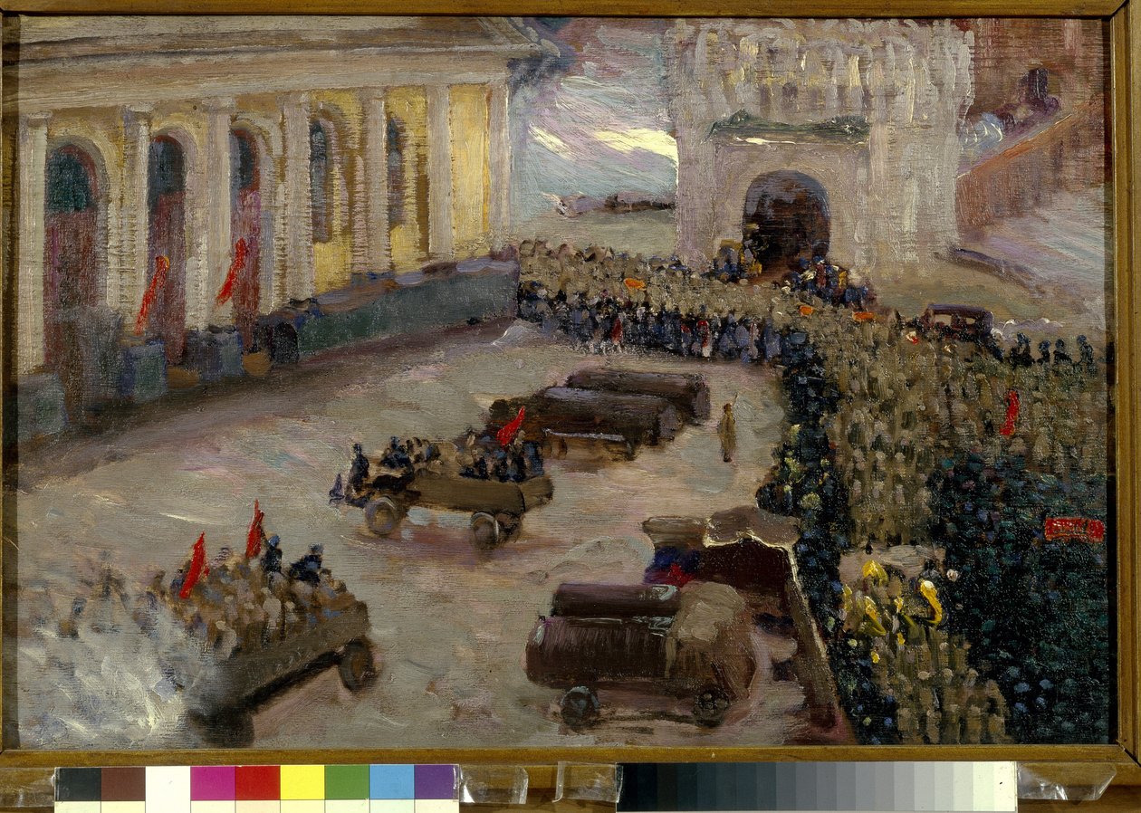 The February Revolution in Moscow by Wassily Meshkov