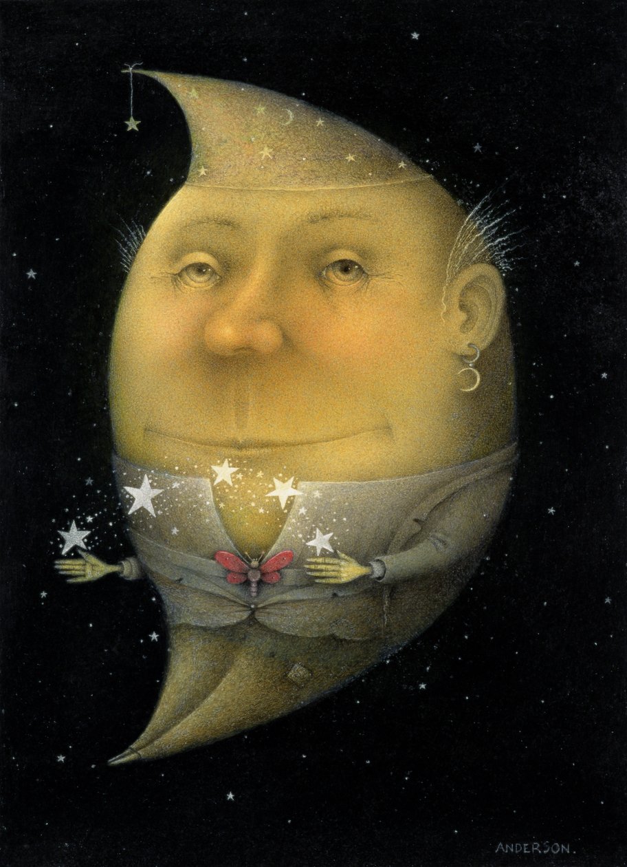 Juggling Crescent Moon by Wayne Anderson