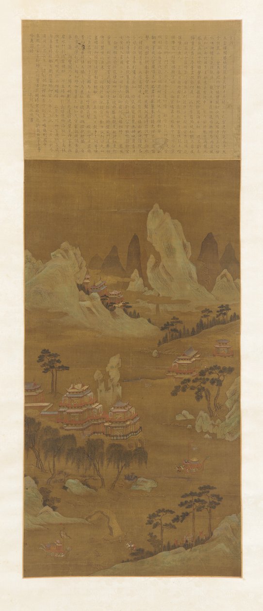 Palaces on the Shore of a Lake, Ming or Qing dynasty, 18th century by Wen Zhengming