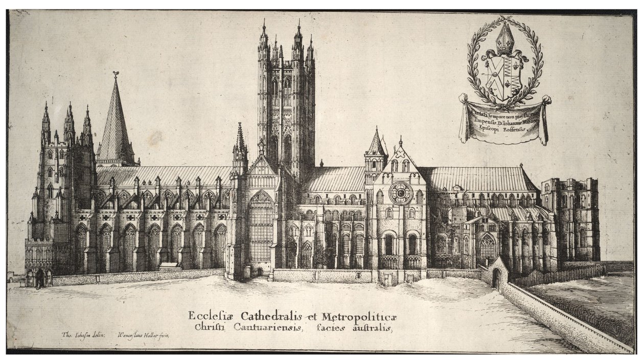 Canterbury Cathedral, South Side by Wenceslaus Hollar