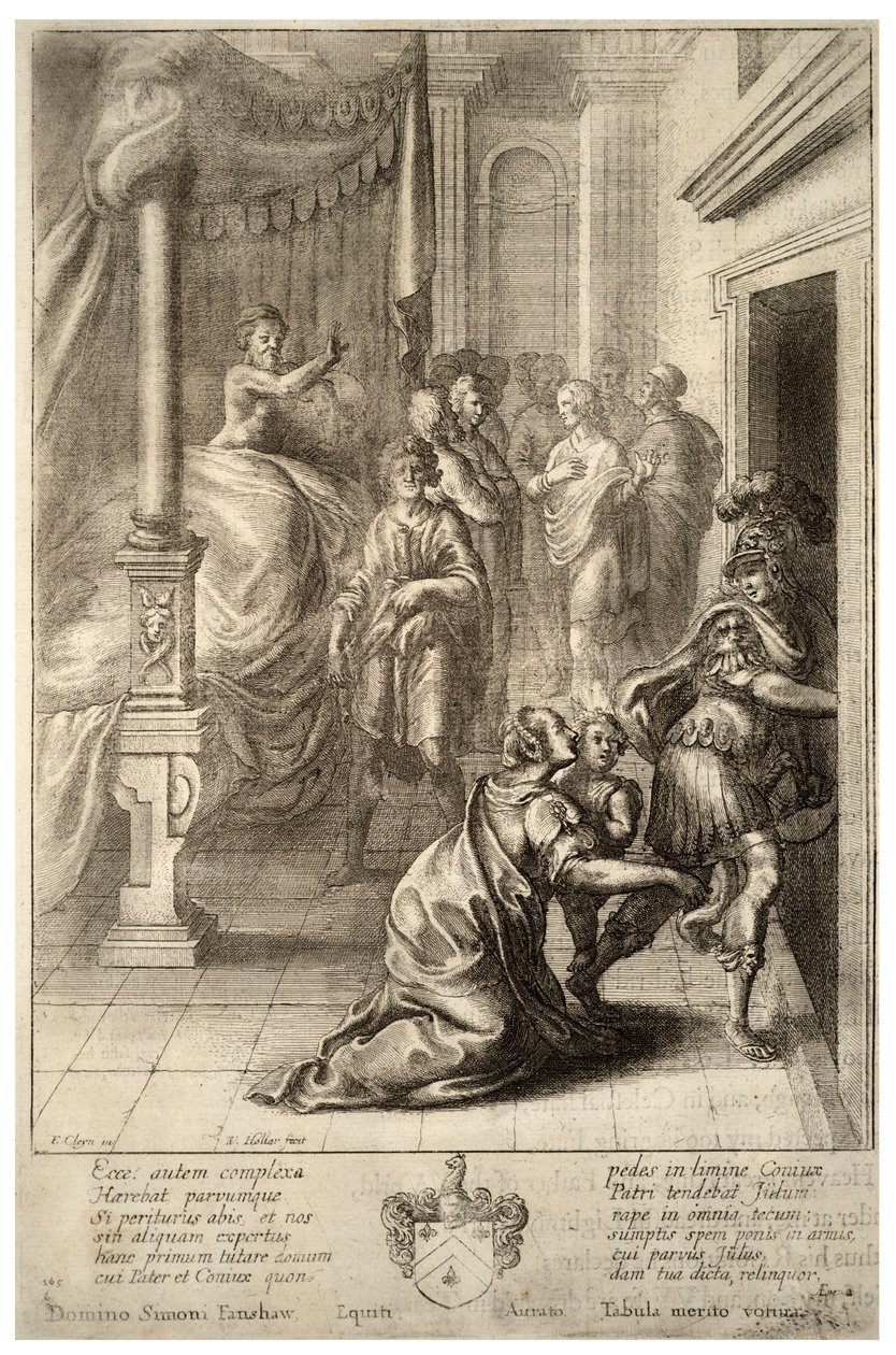 Aeneas Leaves Troy (State 3) by Wenceslaus Hollar