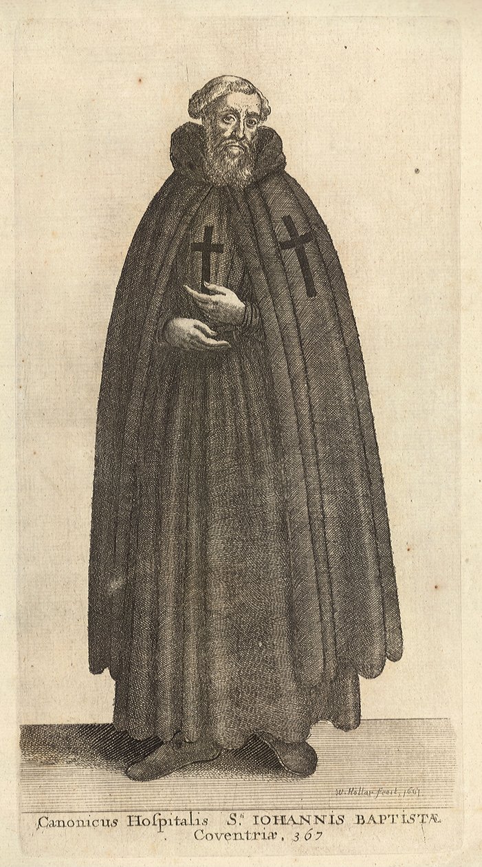 Canon of the Hospital of St. John the Baptist by Wenceslaus Hollar