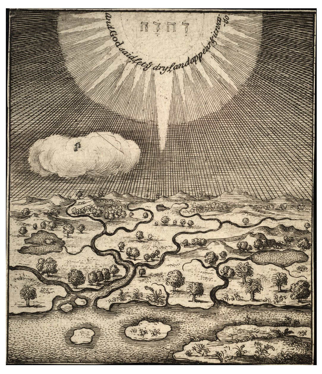 Creation of the earth. State 2 by Wenceslaus Hollar