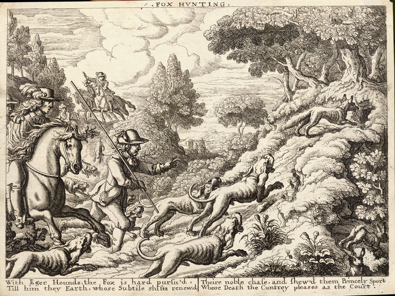 Fox Hunting by Wenceslaus Hollar