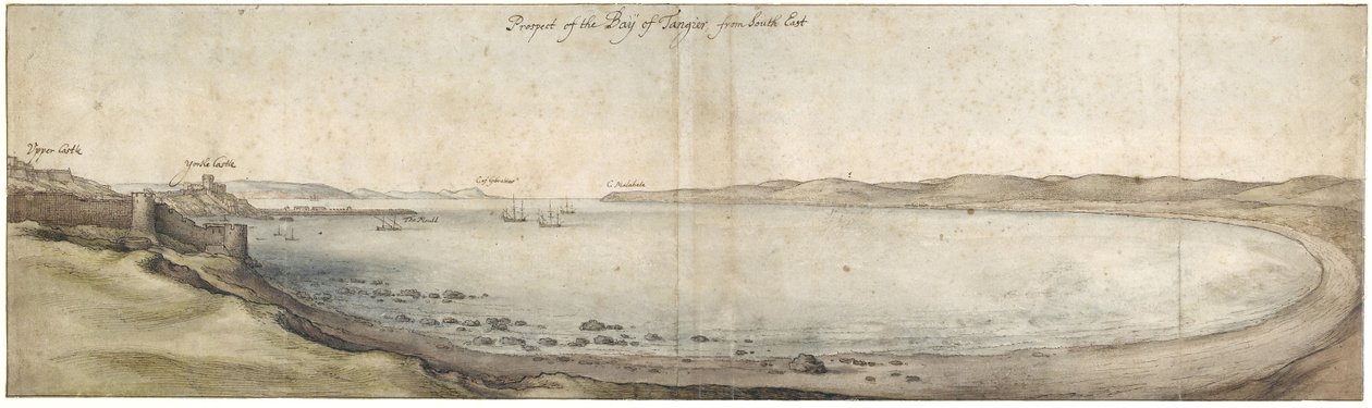 Prospect of the Bay of Tangier from the South-East by Wenceslaus Hollar