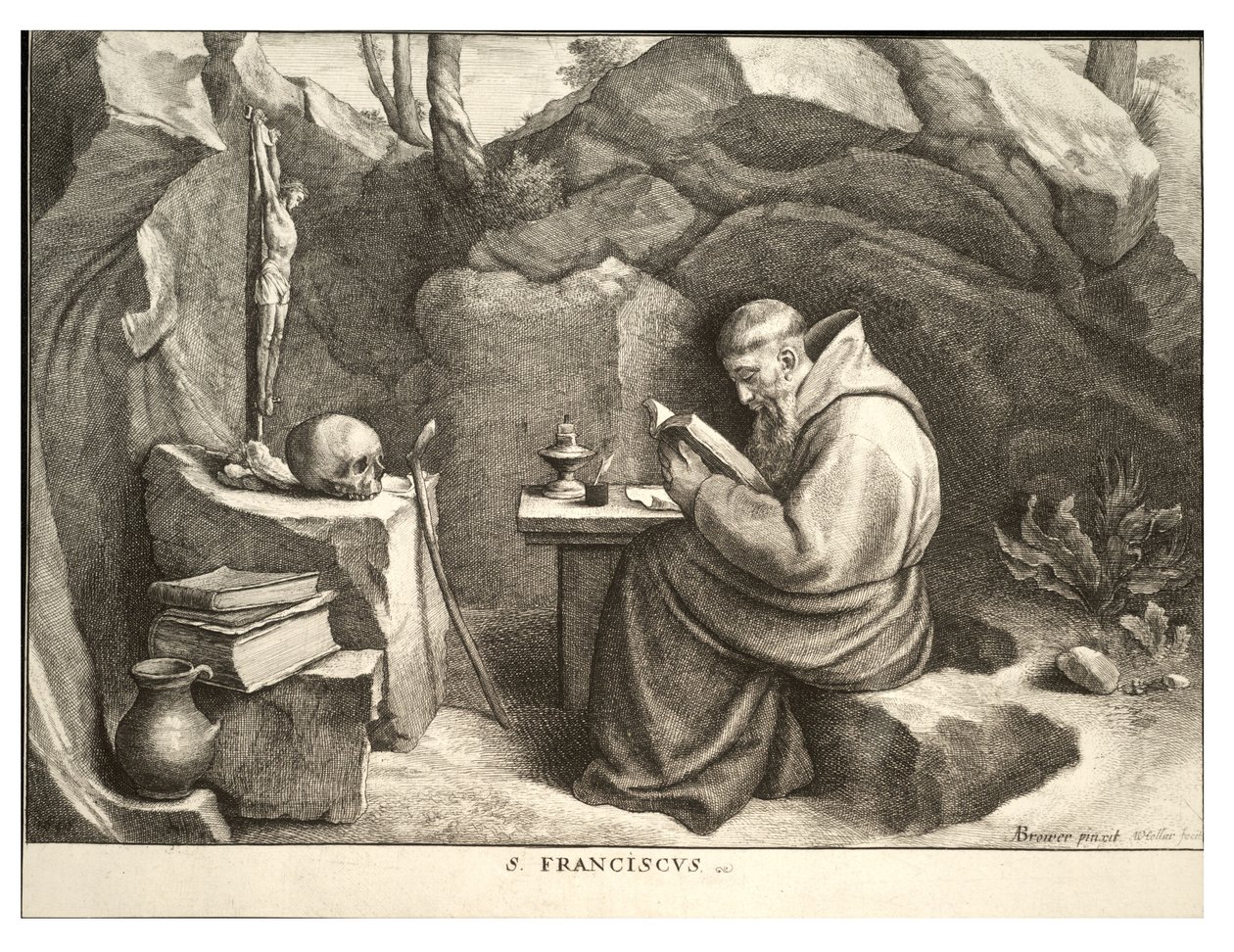 Saint Francis by Wenceslaus Hollar