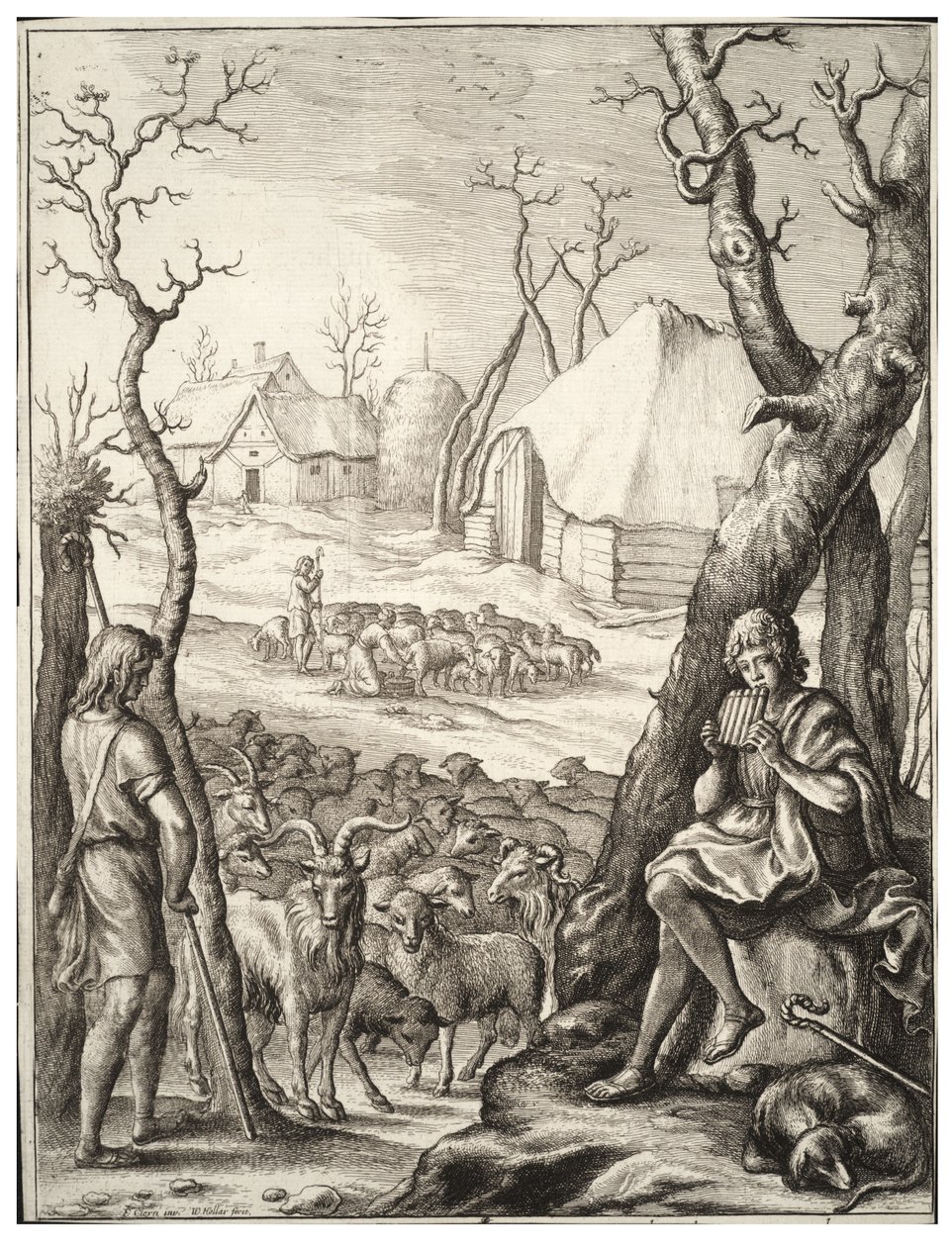 Stock Breeding by Wenceslaus Hollar