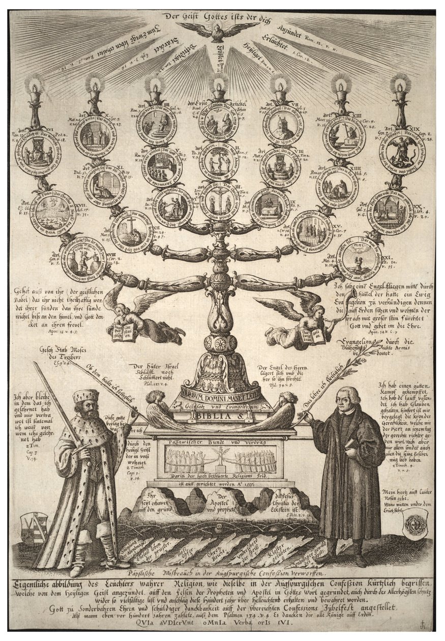 The Augsburg Confession. State 2 by Wenceslaus Hollar