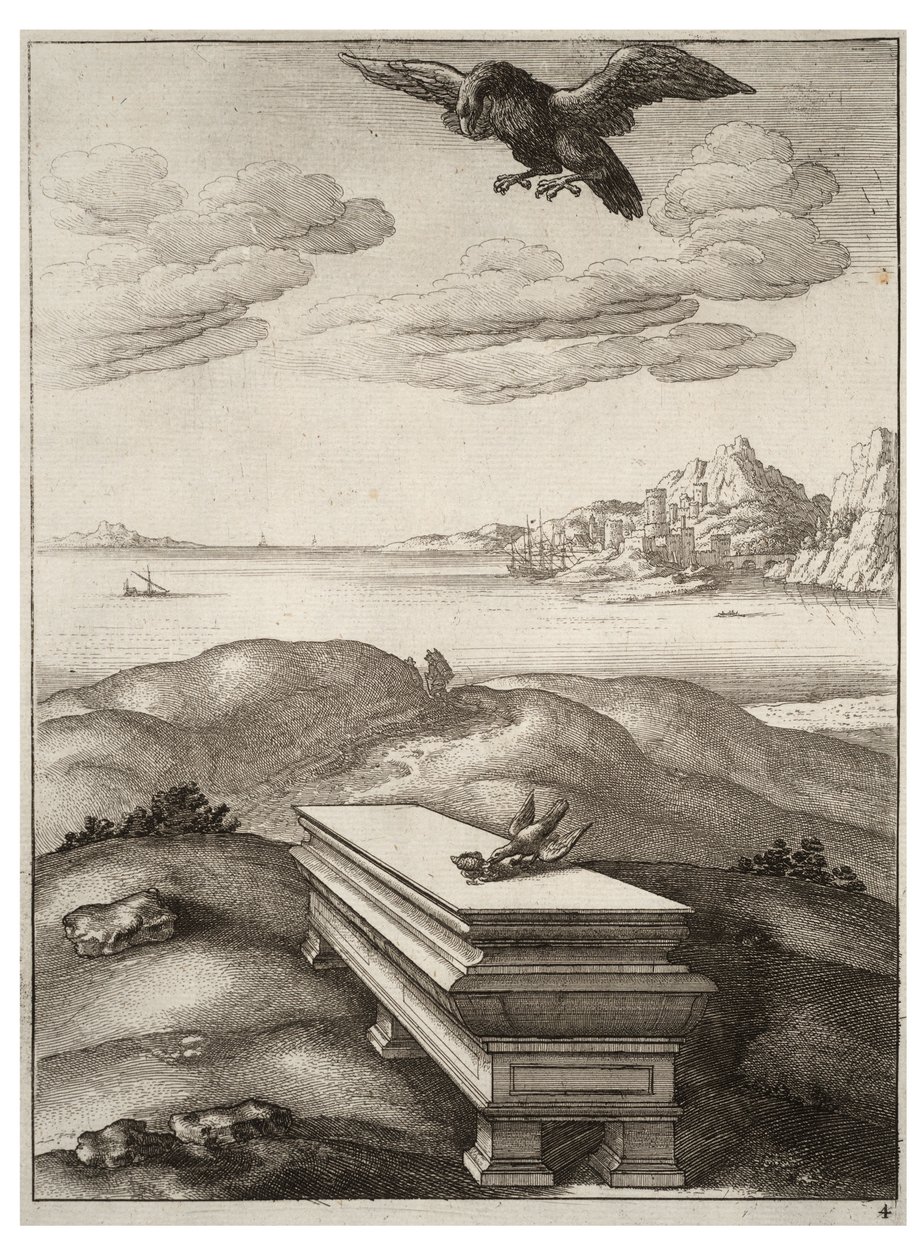The Eagle and the Daw by Wenceslaus Hollar