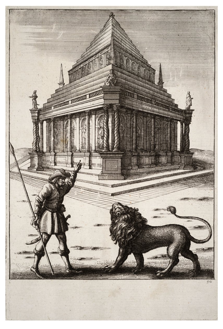 The Lion and the Forester by Wenceslaus Hollar