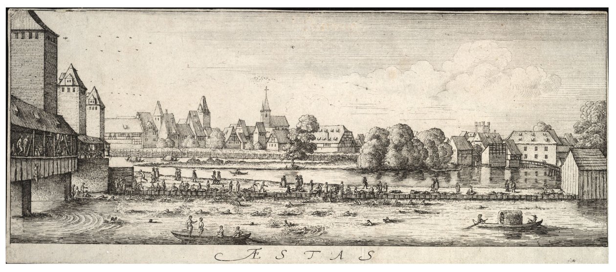 The Bathing Place by Wenceslaus Hollar