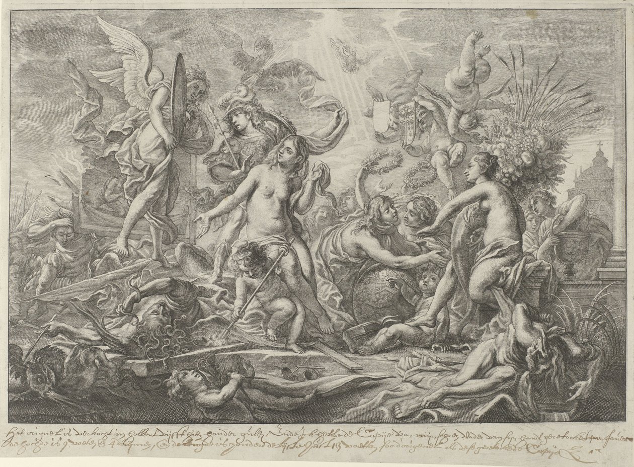 Allegory of the Peace of Westphalia, 1648 by Wenceslaus Hollar