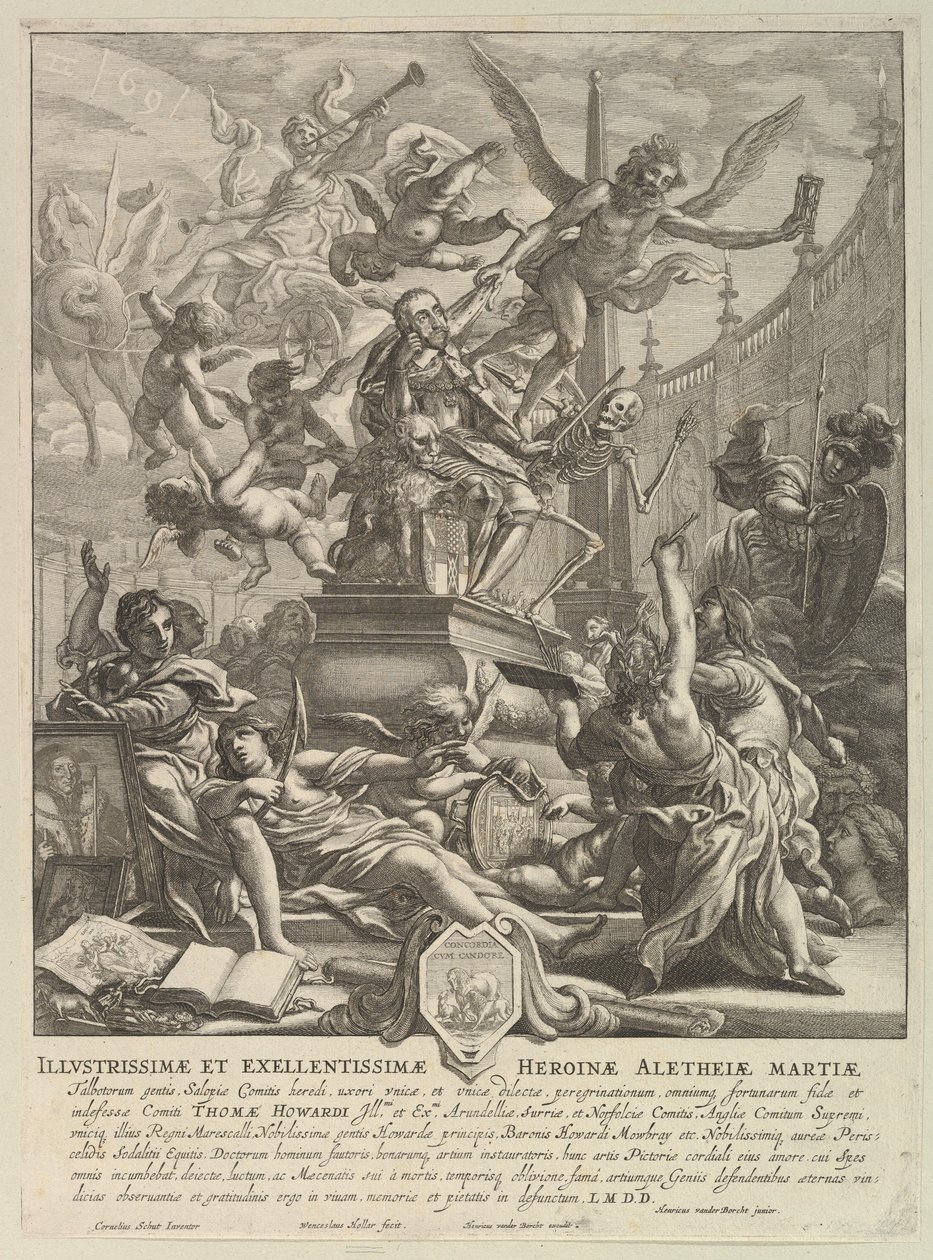 Allegory on the Death of the Earl of Arundel by Wenceslaus Hollar