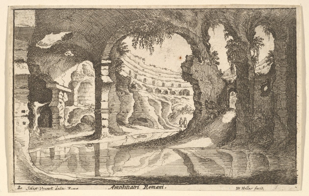 Roman Amphitheater by Wenceslaus Hollar