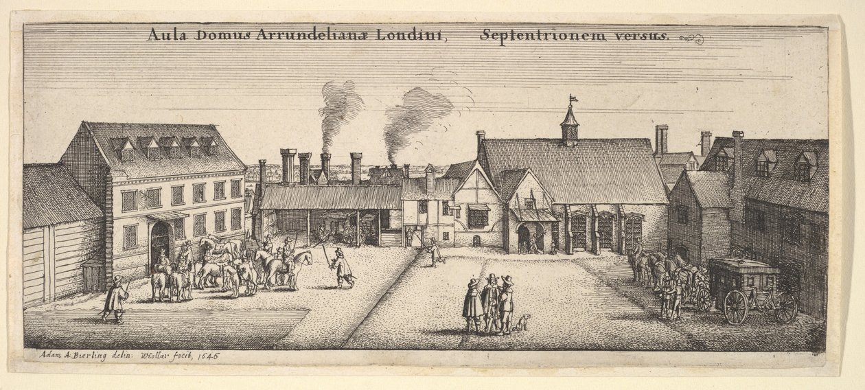 Arundel House from the North by Wenceslaus Hollar