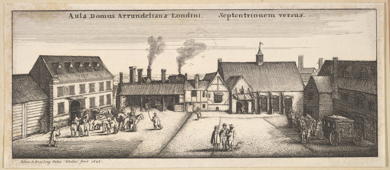 Arundel House from the North, Copy by Wenceslaus Hollar