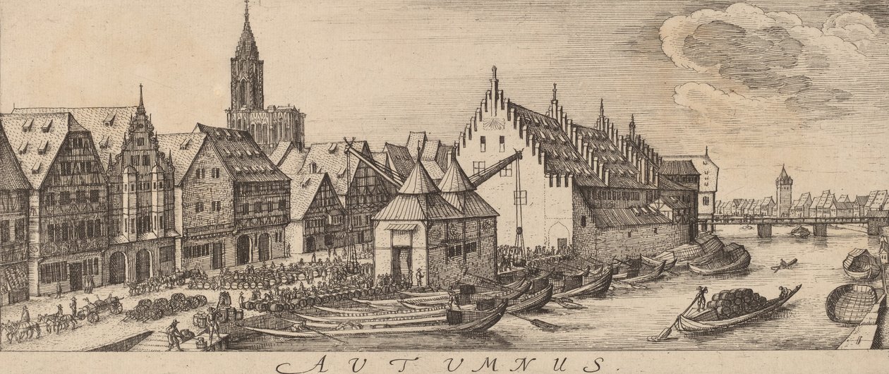 Autumn: The Wine Market by Wenceslaus Hollar