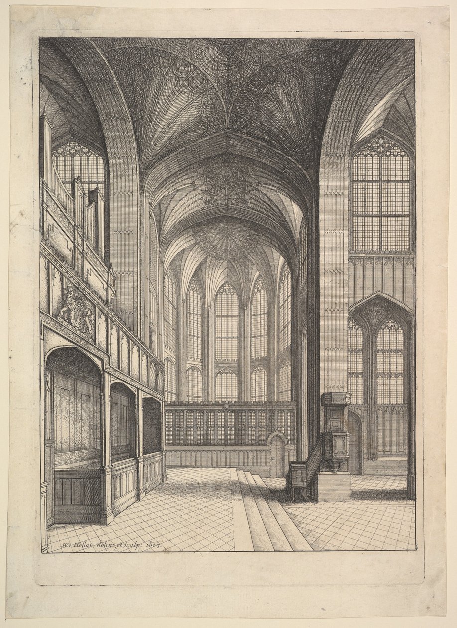 Brays Chapel in St. Georges Chapel, Windsor by Wenceslaus Hollar