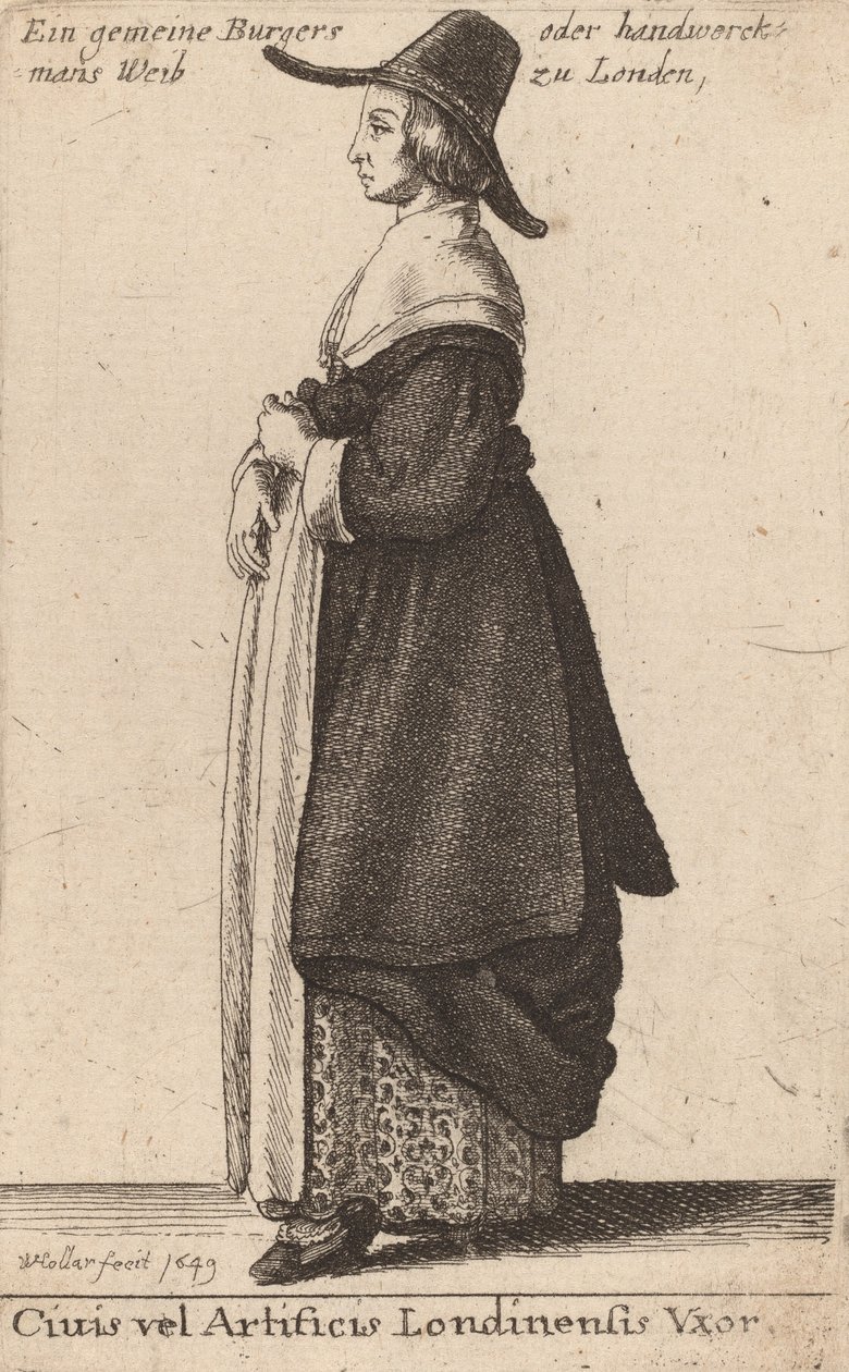 Wife of a London Citizen or Artisan, 1643 by Wenceslaus Hollar