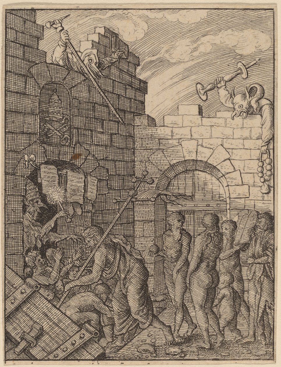 Descent into Hell by Wenceslaus Hollar