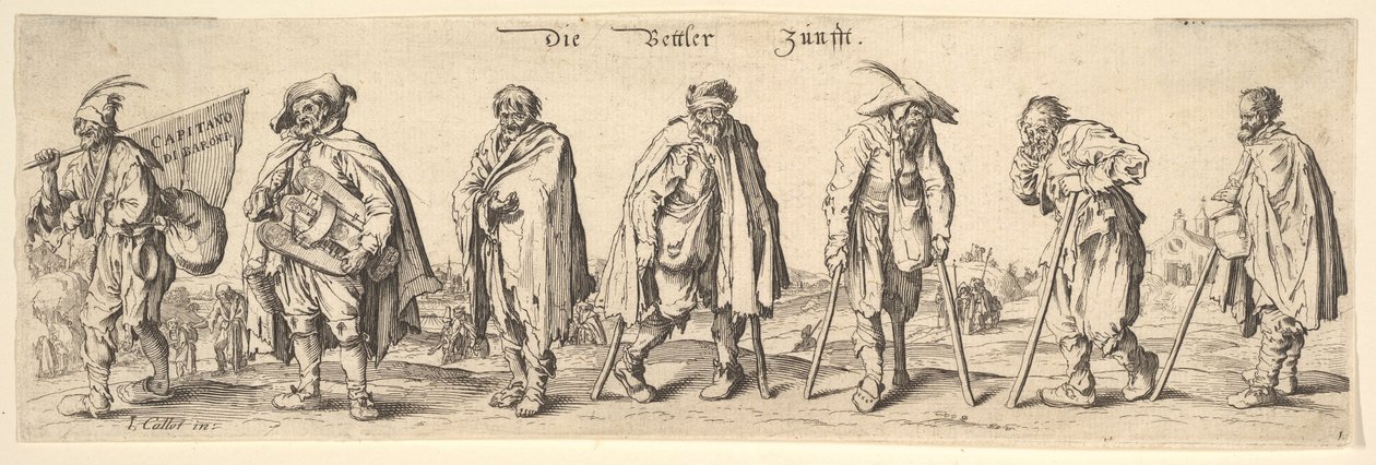 The Seven Beggars by Wenceslaus Hollar